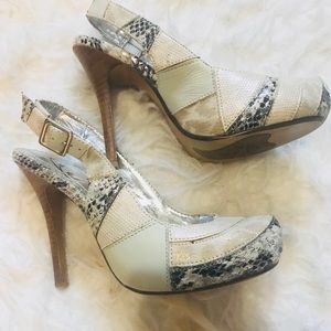 Naughty Monkey Cream heels